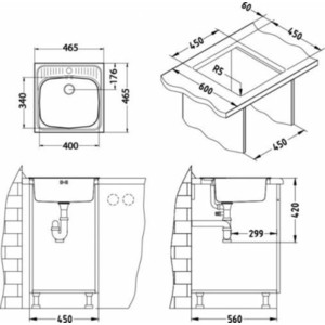 Кухонная мойка Alveus Basic 130 нержавеющая сталь (1008825)