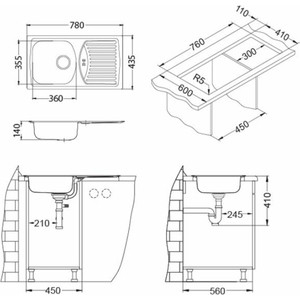 Кухонная мойка Alveus Basic 150 нержавеющая сталь (1136532)