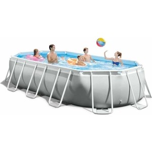Каркасный бассейн Intex 26796 Prism Frame 503х274х122см Oval 13365л фил-насос 5678лч лестн тент подстилка 89722₽