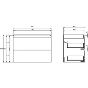 Тумба с раковиной Cersanit Moduo 80 белая (64141, S-UM-MOD80/1)