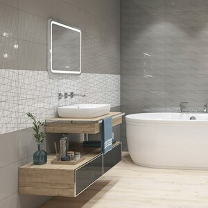 Зеркало Cersanit Led 050 Design Pro 80х55 антизапотевание, с подсветкой (KN-LU-LED050*80-p-Os)