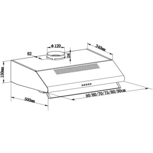 Вытяжка MAUNFELD MP-1 60 нержавеющая сталь