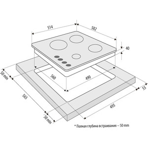 Газовая варочная панель Krona ALMA 60 BL