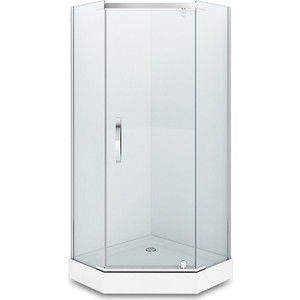 Душевой уголок Alex Baitler 90x90 с поддоном, прозрачный, хром (AB 215-90, AB9017V-1)