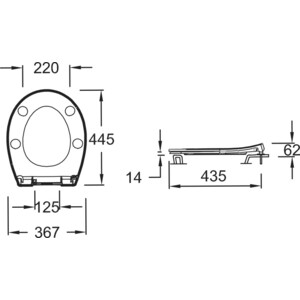 Сиденье-микролифт Jacob Delafon Patio тонкое (E23157-00)