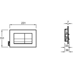 Кнопка смыва Jacob Delafon Hors Collection глянцевая белая (E20858-00)