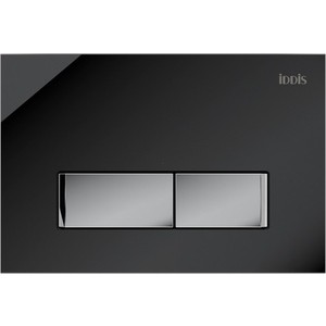 Кнопка смыва IDDIS Uniglass черное стекло (UNG10GBi77)