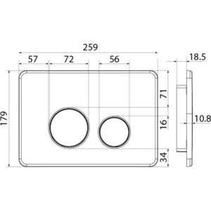 Кнопка смыва IDDIS Unisteel нержавеющая сталь (UNS10S0i77)