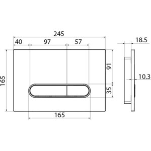 Кнопка смыва IDDIS Unifix матовый черный (UNI71MBi77)