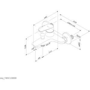 Смеситель для ванны Am.Pm Joy хром (F85E10000)