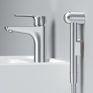 Смеситель для раковины Am.Pm Gem с гигиеническим душем, хром (F90A03000)