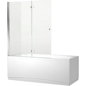 Шторка для ванны Aquanet Beta 4 NF6222-hinge 122х140 прозрачная, хром (196053)