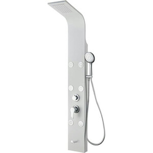 Душевая панель Aquanet Galaxy White AP40-03 с изливом и гидромассажем, белый матовый (237438)