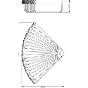 Полка угловая Lemark Jasmine 24х24х9 черная бронза (LM6681ORB)