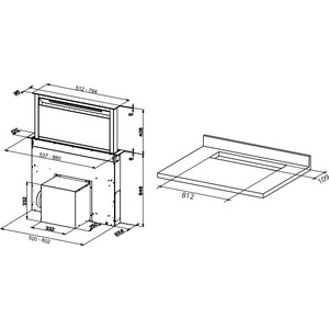 Вытяжка встраиваемая Faber FABULA EVO+ BK A90