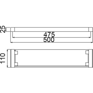 Полка стеклянная Timo Selene черная (14072/03)