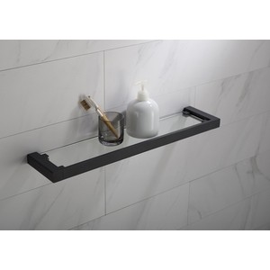 Полка стеклянная Timo Selene черная (14072/03)