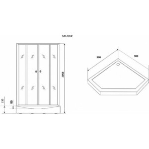 Душевая кабина Grossman GR-271D 90x90x205