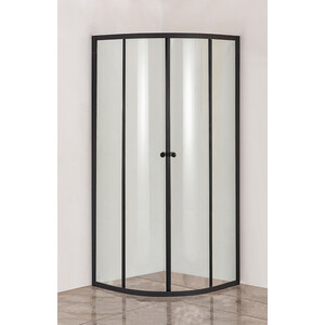 Душевой уголок Orange E01 90x90 прозрачный, черный (E01-090TB/G)