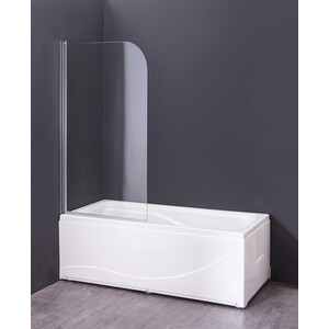 Шторка для ванны Agger 80х140 прозрачная, хром (A02-080TCR)