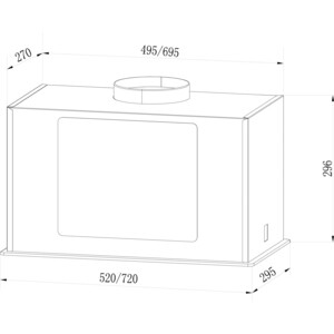 Вытяжка встраиваемая Lex GS BLOC G 600 WHITE