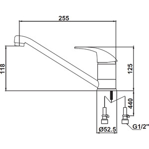 Смеситель для кухни Kaiser Magistro хром (14133)