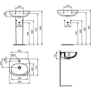 Раковина Ideal Standard Tesi 50х40 (T009401)