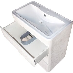 Тумба под раковину Style line Атлантика Люкс 80 3 ящика, бетон крем (СС-00002278)