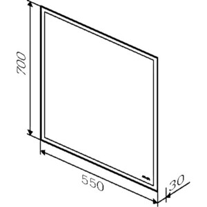 Зеркало Am.Pm Gem 55 с подсветкой (M91AMOX0551WG)