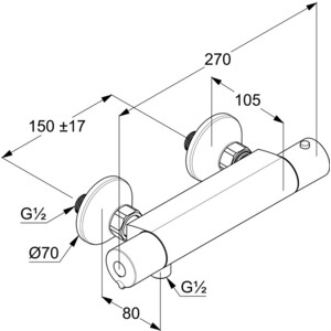 Термостат для душа Kludi Basic хром (350020538)