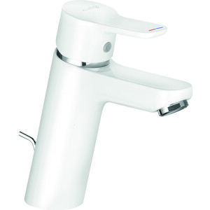 Смеситель для раковины Kludi Pure&Easy с донным клапаном, белый (372909165)