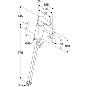 Смеситель для раковины Kludi Pure&Easy хром (370280565)