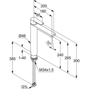 Смеситель для раковины Kludi Zenta SL хром (482560565)