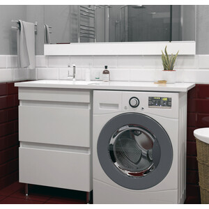 Тумба с раковиной Stella Polar Мадлен 69 (130L) под стиральную машину, белая (SP-00000475, 2000949237442)