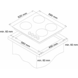 Газовая варочная панель Simfer H60Q40B416