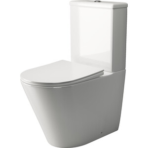 Унитаз (чаша) Ceramicanova Highlight Rimless, с сиденьем микролифт (CN1802-B)