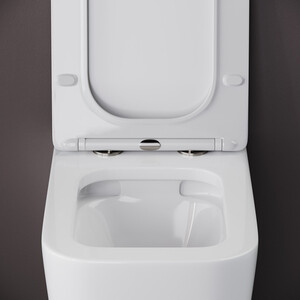 Унитаз подвесной безободковый Ceramicanova Cubic Rimless с крепежом, с сиденьем микролифт (CN1806)