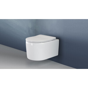 Унитаз подвесной безободковый Ceramicanova Moments Rimless с крепежом, с сиденьем микролифт (CN3003 )