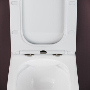 Унитаз подвесной безободковый Ceramicanova Metric Rimless с крепежом, с сиденьем микролифт (CN3007)