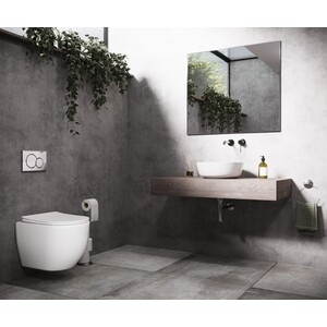 Унитаз подвесной безободковый Ceramicanova Mono Rimless с крепежом, с сиденьем микролифт (CN1905)