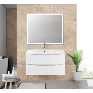 Тумба с раковиной BelBagno Acqua 80 bianco lucido (ACQUA-800-2C-SO-BL, BB800/455-LV-MR-ALR)