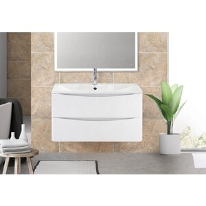 Тумба под раковину BelBagno Acqua 100 bianco lucido (ACQUA-1000-2C-SO-BL)