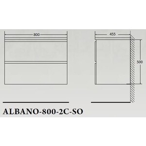 Тумба под раковину BelBagno Albano 80 pino scania (ALBANO-800-2C-SO-PS)