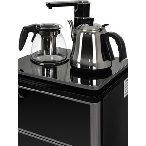 Кулер для воды напольный Hiberg F-81FGB с чайным столиком