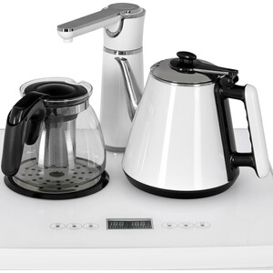 Кулер для воды напольный Hiberg F-91FGW с чайным столиком