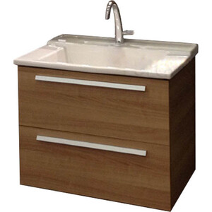 Тумба под раковину Jacob Delafon 77 подвесная, с 2 ящиками, ореховое дерево (EB1277-E16)