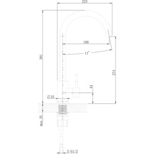 Смеситель для кухни Agger Zest высокий, хром (A0701100)