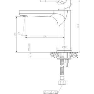Смеситель для раковины Agger Gorgeous, черный (A0202144)