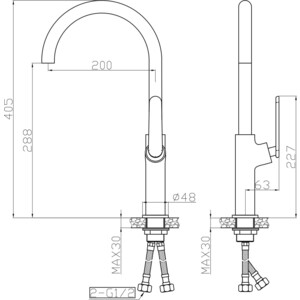 Смеситель для кухни Agger Beauty хром (A2600100)