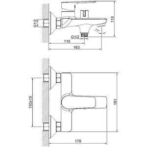Смеситель для ванны Orange Sofi 2.0 хром (M46-100cr)
